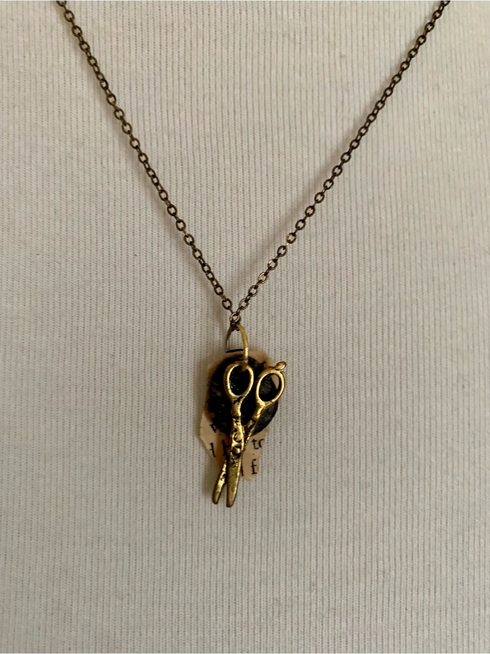 Rock, Paper, Scissors Gold-Toned Pendant Necklace - Women’s Jewelry